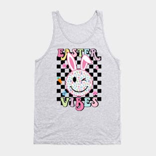 Easter Vibes Smiles Happy Face Bunny Happy Easter Tank Top